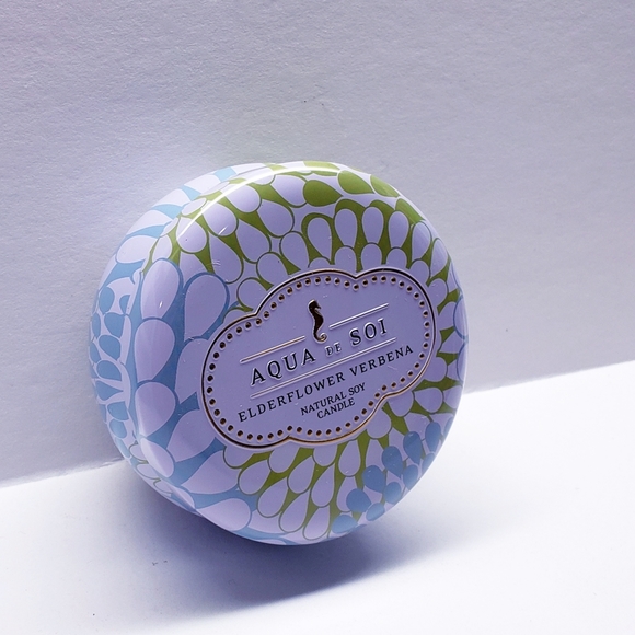 Natural Soy Candles ELDERFLOWER VERBENA Aqua de Soi Tin Candle 9 oz - Picture 4 of 4